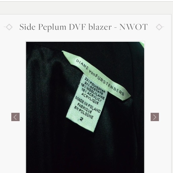 Diane Von Furstenberg peplum jacket - Picture 3 of 3